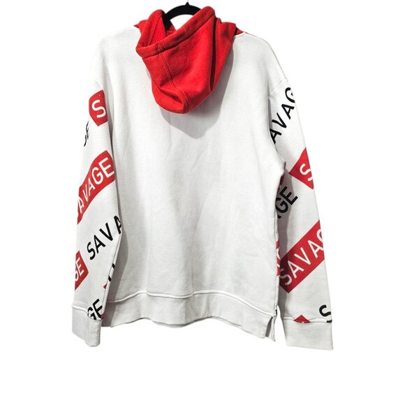 Five By Five By Master Piece Savage Red And Black Graphic Sweatshirt Hoodie - Picture 5 of 6